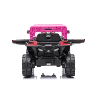 12V Electric Ride-On Car with 4 Motors, 2 Driving Modes & 2.4G Parent Remote, Truck for Kids Ages 3-6, 43.5″ L x 25.5″ W x 26.5″ H, Pink(m-10)