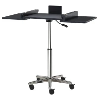 HOMCOM Mobile Laptop Computer Desk Expandable Home Office Table Workstation with Wheels(m-2)