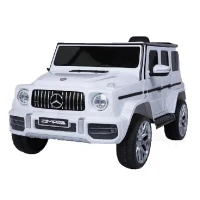 12V Electric Ride-On Car with 2.4GHz Parental Remote, Manual Pedal Mode, Motorized Vehicle with MP3/USB/TF Player, 42″ L x 25″ W x 21″ H, White(m-2)