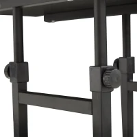 HOMCOM Mobile Standing Desk, Adjustable Height 31.5 inch Stand Up Desk with Wheels for Home Office, Black(m-9)