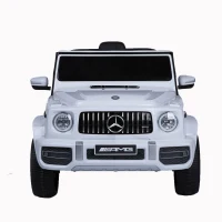 12V Electric Ride-On Car with 2.4GHz Parental Remote, Manual Pedal Mode, Motorized Vehicle with MP3/USB/TF Player, 42″ L x 25″ W x 21″ H, White(m-8)