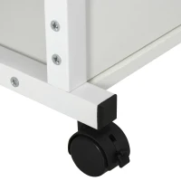 HOMCOM Mobile Standing Desk, Adjustable Height 31.5 inch Stand Up Desk with Wheels for Home Office, White(m-9)