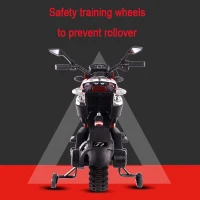 12V Kids Electric Motorcycle Ride-On with Training Wheels, Hand Throttle & Foot Brake, Motorbike for Ages 3-6, 48" L x 22" W x 33" H, Pink(m-5)