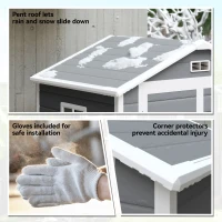 Outsunny 6x4.5 Outdoor Storage Shed, Lockable Tool Shed with Double Doors, Vent and Window for Garden, Cottage Style, Family Use, Gray(m-9)