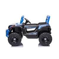 12V Kids Electric Ride-On Car with Remote Control, 4 motors, LED Lights, Truck Perfect for Ages 3-6, 43.5″ L x 25.5″ W x 26.5″ H, Blue(m-6)