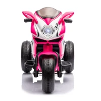 6V Kids Electric Ride-On Motorcycle with MP3, LED Headlight and Light-Up Wheels, Motorbike Ideal for Ages 3-4, 30.5'' L x 16'' W x 20.5'' H, Pink(m-10)