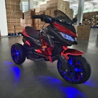 12V Kids Electric 3-Wheel Ride-On Motorcycle with Dual Motors, Manual Throttle, Motorbike for Ages 3-5, 43.5″ L x 23.5″ W x 29″ H, Red(m-9)