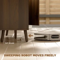 HOMCOM Buffet Cabinet with Storage, Modern Fluted Sideboard with Adjustable Shelves for Dining Room Living Room, Dark Brown(m-7)