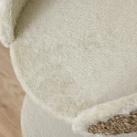PawHut Cat Tree with Scratching Post, Toy Ball, Perch, Small Cat Tower for Indoor Cats - 16" x 16" x 19", Beige(m-10)