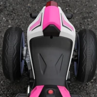 6V Kids Electric Ride-On Motorcycle with MP3, LED Headlight and Light-Up Wheels, Motorbike Ideal for Ages 3-4, 30.5'' L x 16'' W x 20.5'' H, Pink(m-7)