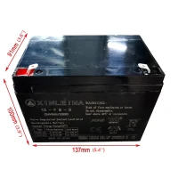 24V 5Ah Replacement Battery for Kids Ride-On Car, Valve-Regulated Sealed Lead-Acid for High-Rate Discharge, 5.5'' L x 3.5'' W x 4'' H, Black(m-3)