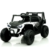 12V Ride-On UTV Toy Car with Dual Driving Modes, 2.4G Parent Remote or Manual, Vehicle for Kids Ages 3-6, 39.5″ L x 22″ W x 21″ H, White(m-2)