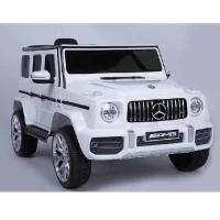 12V Electric Ride-On Car with 2.4GHz Parental Remote, Manual Pedal Mode, Motorized Vehicle with MP3/USB/TF Player, 42″ L x 25″ W x 21″ H, White(m-4)