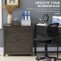 Vinsetto Vertical File Cabinet with Hanging Bars for A4 Size for Home Office, 29.9"x 19.7"x 30.3", Brown(m-4)