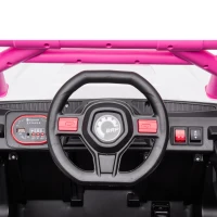 12V Electric Ride-On Car with 4 Motors, 2 Driving Modes & 2.4G Parent Remote, Truck for Kids Ages 3-6, 43.5″ L x 25.5″ W x 26.5″ H, Pink(m-5)