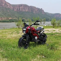 12V Electric Ride-On Motorcycle with Soft PU Seat & Training Wheels, Motorbike Perfect for Toddlers Ages 3-6, 40.5″ L x 21.5″ W x 27″ H, Red(m-8)