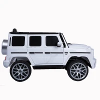 12V Electric Ride-On Car with 2.4GHz Parental Remote, Manual Pedal Mode, Motorized Vehicle with MP3/USB/TF Player, 42″ L x 25″ W x 21″ H, White(m-9)