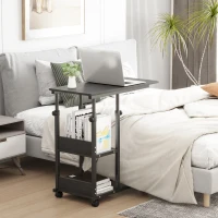 HOMCOM Mobile Standing Desk, Adjustable Height 31.5 inch Stand Up Desk with Wheels for Home Office, Black(m-1)