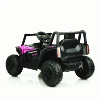 12V Kids Electric UTV Ride-On Car with Two Driving Modes and 2.4G Parental Remote, Vehicle for Ages 3-6, 39.5″ L x 22″ W x 21″ H, Pink(m-10)