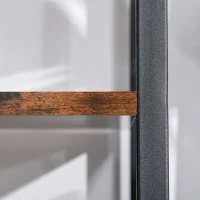 HOMCOM 4-Tier Vintage Ladder Shelf Bookcase Storage Rack Home Office Organizer with Open Display Shelf(m-10)