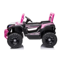 12V Electric Ride-On Car with 4 Motors, 2 Driving Modes & 2.4G Parent Remote, Truck for Kids Ages 3-6, 43.5″ L x 25.5″ W x 26.5″ H, Pink(m-8)