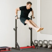 Soozier Steel Height and Base Adjustable Barbell Squat Rack and Bench Press(m-8)