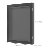 HOMCOM Jersey Display Frame Case, Acrylic Sports Shirt Shadow Box for Basketball Football Baseball, 23.5" x 31.5", Black(m-3)