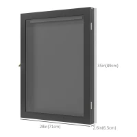 HOMCOM Jersey Display Frame Case, Acrylic Sports Shirt Shadow Box for Basketball Football Baseball, 28" x 35", Black(m-3)