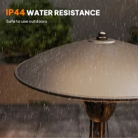 Outsunny 1500 W Electric Patio Heater with Tip-Over Protection, Outdoor Heater with Pull Switch, Black(m-7)