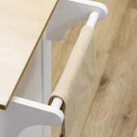 HOMCOM Rolling Kitchen Cart on Wheels, Utility Bar Cart with Drawer, 2 Towel Racks and Adjustable Shelf, White(m-10)