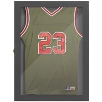 HOMCOM Jersey Display Frame Case, Acrylic Sports Shirt Shadow Box for Basketball Football Baseball, 28" x 35", Black(m-11)