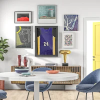 HOMCOM Jersey Display Frame Case, Acrylic Sports Shirt Shadow Box for Basketball Football Baseball, 28" x 35", Black(m-10)