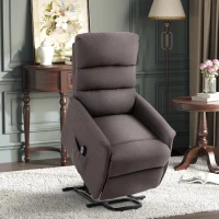 HOMCOM Lift Chair for Elderly, Power Chair Recliner with Remote Control, Side Pockets for Living Room, Brown(m-1)