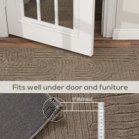 HOMCOM 5x7 Area Rug, Luxurious Faux Fur Rug, Non-Slip Floor Carpet for Living Room, Bedroom, Dining Room, Tan(m-7)