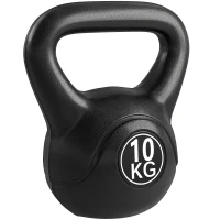 Soozier 22lb Fitness Kettlebell, Plastic Exercise Weight, Weightlifting Tools with Sand, Handle, Noise Reduction for Home, Gym(m-11)