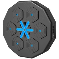 Soozier Music Boxing Machine with Gloves and Bluetooth Connection, Wall Mounted LED Light Smart Music Boxing Machine for Adults Punching Beat Training Stress Relief(m-2)
