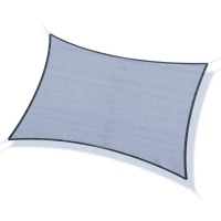 Outsunny Rectangle 10' x 13' Canopy Sun Sail Shade Garden Cover UV Protector Outdoor Patio Lawn Shelter with Carrying Bag (Grey)(m-2)