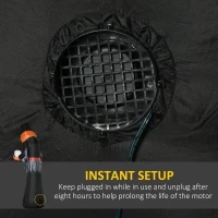 HOMCOM 12ft Halloween Inflatables Outdoor Decorations, Pumpkin Reaper with Skeleton Skull, Outdoor Giant Blow Up Yard Decor with Build-in LED  for Garden, Lawn, Party, Holiday(m-7)