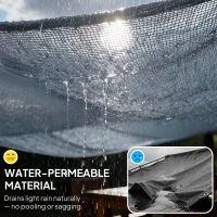 Outsunny Rectangle 10' x 13' Canopy Sun Sail Shade Garden Cover UV Protector Outdoor Patio Lawn Shelter with Carrying Bag (Grey)(m-5)