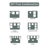 Compressed Sofa Modern Memory Foam Sectional with Pet-Friendly Corduroy Fabric, Modular Sofas for Small Spaces Single Chaise Longue for Apartments, 71" L x 36" W x 28.5" H, Green(m-5)