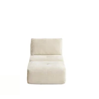 Compressed Sofa Modern Memory Foam Sectional with Pet-Friendly Corduroy Fabric, Modular Sofas for Small Spaces Single Chaise Longue for Living Room, 71" L x 36" W x 28.5" H, Beige(m-8)