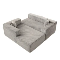 Compressed Sofa Minimalist Sectional with Comfy Chaise, Modular L Shape Sectional Couches for Living Rooms, 110'' L x 70.5'' W x 23.5'' H, Grey(m-10)