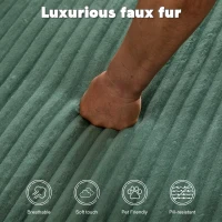 Compressed Sofa Oversized Chaise Lounge Chair with 3 Throw Pillows and Wide Armrest, Modular Sofas for Small Spaces Sleeper Sofa Daybed with Corduroy Fabric, 66'' L x 47'' W x 24'' H, Green(m-5)