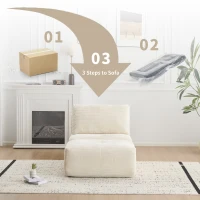 Compressed Sofa Modern Memory Foam Sectional with Pet-Friendly Corduroy Fabric, Modular Sofas for Small Spaces Single Chaise Longue for Living Room, 71" L x 36" W x 28.5" H, Beige(m-4)