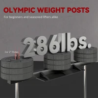 Soozier Vertical Leg Press Machine with Adjustable Leg, Back, and Head Positions, 2" Olympic Plate Compatible, Red(m-5)