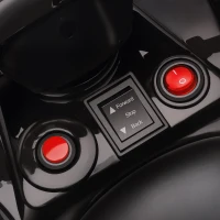 Qaba 6V Kids ATV, 4 Wheeler Electric Ride on Car with Music and LED Headlights, for Ages 3-8 Years Boys and Girls, Black(m-10)