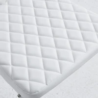 Set of 4 Modern Dining Chairs with Fireproof Leather and Sprayed Metal Pipe, Dining Seat with PU Material, 17.5'' L x 15.5'' W x 37'' H cm, White(m-6)