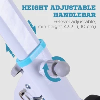 Soozier Height Adjustable Stair Stepper, Stepper Exercise Machine with Handlebar, LCD Monitor, Turquoise(m-5)