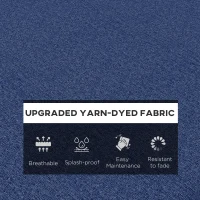 Outsunny 2-Piece Back and Seat Cushion Pillows Replacement, Patio Chair Cushions Set with Ties for Indoor Outdoor, Blue(m-4)