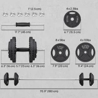Soozier Adjustable Dumbbell Set, 2 in 1 Weights Dumbbells Set for Home Gym, 112lb Free Weights with Non-Slip Grip(m-3)